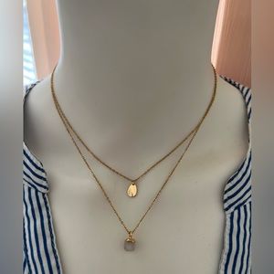 Dainty Rose Quartz Multi-Strand Necklace Set -  Boho Chic Layered Necklace